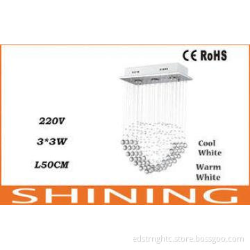 Dining Room Pendant Crystal Light , 3pcs * 3W Chandelier Li